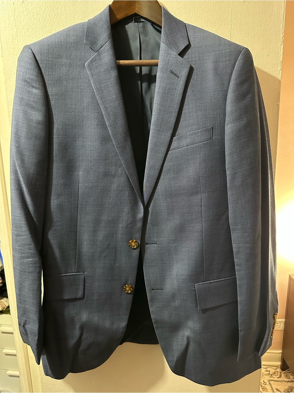 J. Crew Men's Slate Blue Two-Button Blazer